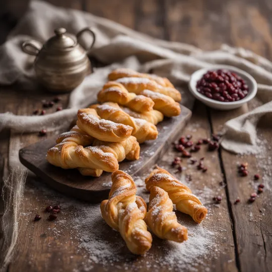 Sweet Red Bean Puff Pastry Twists