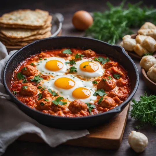 Shakshuka with Matzo Balls
