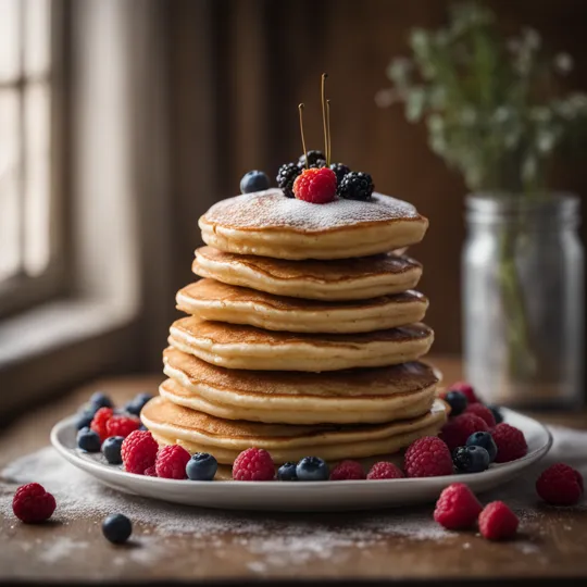 Buttermilk Pancake Bites with Berry Compote