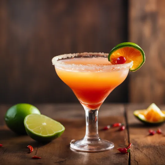Spicy Tequila Sunrise Margarita