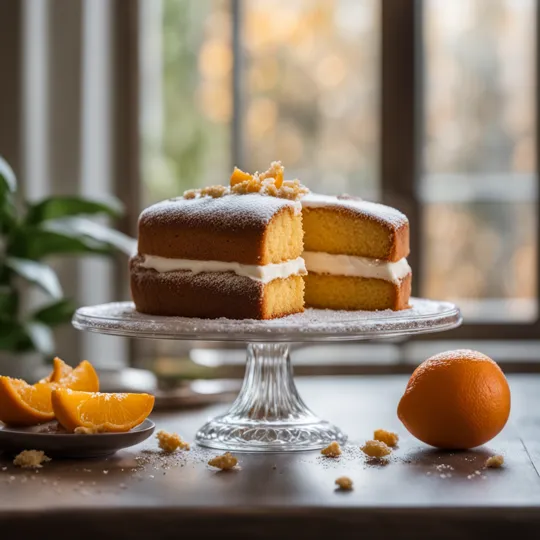 Minted Orange Blossom Semolina Cake
