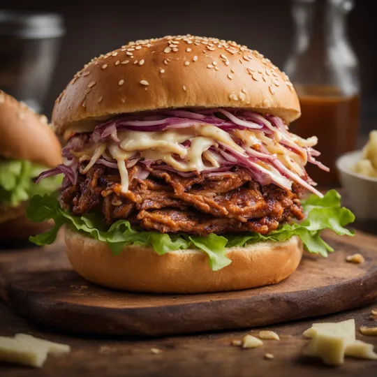 Classic American BBQ Pulled Pork Sandwich