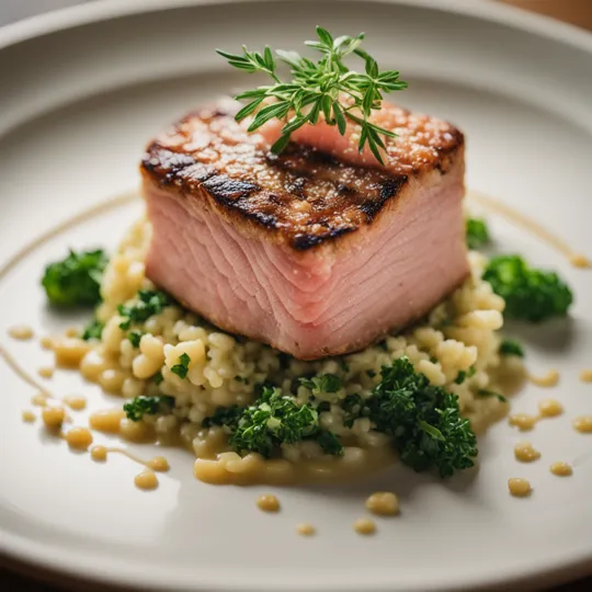 Italian-Asian Fusion Risotto with Spicy Tuna