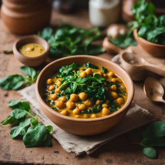 Spiced Chickpea Spinach Curry