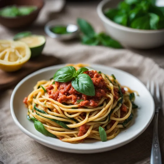 Zesty Italian Zucchini Noodles with Tomato Basil Sauce