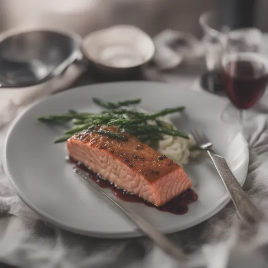 Lingonberry Glazed Salmon with Dill Potatoes