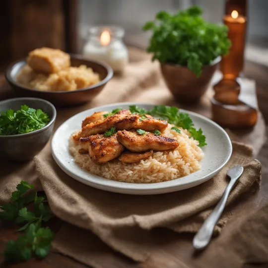 Tahini Chicken with Sumac Rice