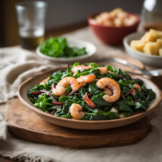 Southern Collard Greens & Shrimp Salad