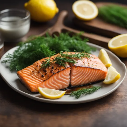 Lemon-Dill Salmon with Quinoa Pilaf