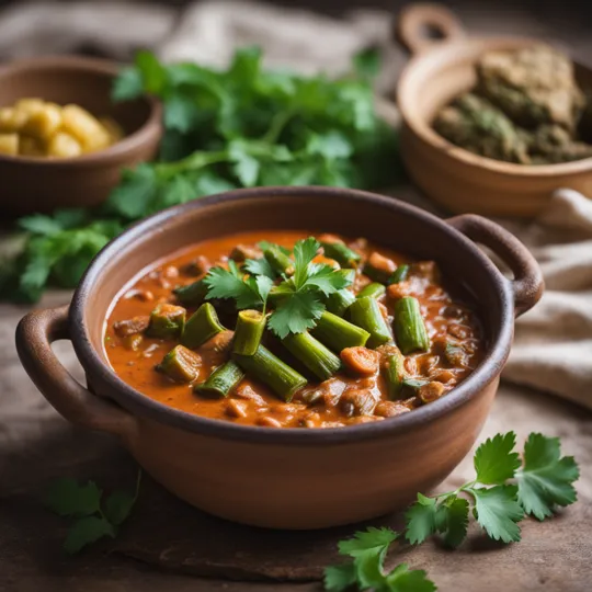 Bamia Tannoura: Iraqi Braised Okra in Tomato Sauce
