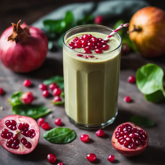 Afghan Pomegranate & Spinach Smoothie
