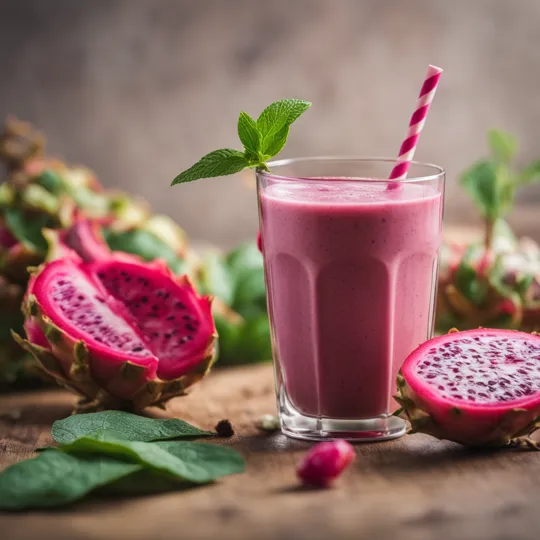 Dragon Fruit Lychee Green Tea Smoothie