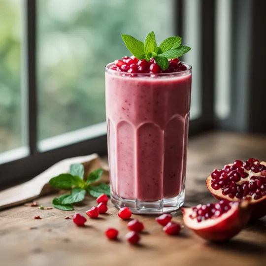 Minty Pomegranate Delight Smoothie