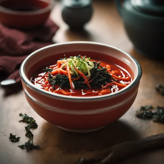 Spicy Tteokguk with Crispy Seaweed