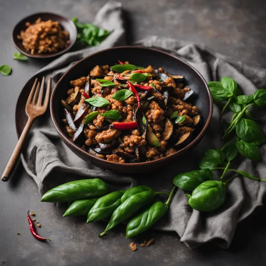 Spicy Thai Basil Eggplant